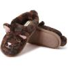 Dearfoams unisex-child Kids Toddlers Whimsical Animal Critter Washable Slipper(Cat)