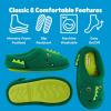 Dearfoams unisex-child Kids Toddlers Whimsical Animal Critter Washable Slipper(Green)