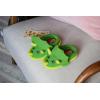 Dearfoams unisex-child Kids Toddlers Whimsical Animal Critter Washable Slipper(Green Dinosaur)