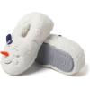Dearfoams unisex-child Kids Toddlers Whimsical Animal Critter Washable Slipper(Kids Snowman)