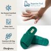 Dearfoams womens Adjustable Indoor/Outdoor Machine Washable Memory Foam Slide(Deep Green Terry)