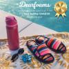 Dearfoams womens Adjustable Indoor/Outdoor Machine Washable Memory Foam Slide(Multi Stripes)