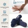 Dearfoams womens Adjustable Indoor/Outdoor Machine Washable Memory Foam Slide(Peacoat)