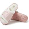 Dearfoams womens Adjustable Indoor/Outdoor Machine Washable Memory Foam Slide(Pink)