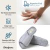 Dearfoams womens Adjustable Indoor/Outdoor Machine Washable Memory Foam Slide(Sleet Terry)