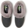 Dearfoams womens Atley Indoor Outdoor House Shoe Fuzzy Memeory Foam Clog(Dark Heather Grey)