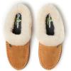 Dearfoams womens Atley Indoor Outdoor House Shoe Fuzzy Memeory Foam Clog(Whiskey)