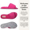 Dearfoams womens Beatrice Side Gore SlideSlipper(Barbie Pink)