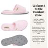 Dearfoams womens Beatrice Side Gore SlideSlipper(Fresh Pink Terry)