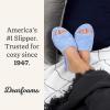 Dearfoams womens Beatrice Side Gore SlideSlipper(Iceberg Blue Terry)