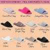 Dearfoams womens Beatrice Side Gore SlideSlipper(Medium Grey Terry)