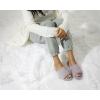 Dearfoams womens Beatrice Side Gore SlideSlipper(Medium Grey Terry)