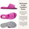 Dearfoams womens Beatrice Side Gore SlideSlipper(Mystic Purple Velour)