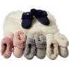 Dearfoams womens Dahlia Rib Knit Scuff SlipperSlipper(Black)