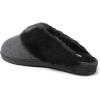 Dearfoams womens Dahlia Rib Knit Scuff SlipperSlipper(Black)