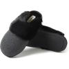 Dearfoams womens Dahlia Rib Knit Scuff SlipperSlipper(Black)