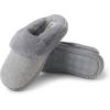 Dearfoams womens Dahlia Rib Knit Scuff SlipperSlipper(Light Heather Grey)