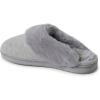 Dearfoams womens Dahlia Rib Knit Scuff SlipperSlipper(Light Heather Grey)