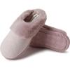 Dearfoams womens Dahlia Rib Knit Scuff SlipperSlipper(Pale Mauve)