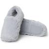 Dearfoams womens Ellie Fluffy SnuggleSlipper(Sleet)