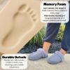 Dearfoams womens Fuzzy Memory Foam Genuine Suede Helena Scuff(Grey)