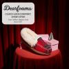 Dearfoams womens Gifts for Women Fuzzy Memory Foam Outdoor Ryland Moccasin With Cuff Womens Slippers(Red Plaid)