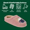 Dearfoams womens Holiday Christmas Gift Fuzzy Cozy Sherpa Novelty House Shoe Slipper(Gingerbread Latte)