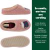 Dearfoams womens Holiday Christmas Gift Fuzzy Cozy Sherpa Novelty House Shoe Slipper(Gingerbread Latte)