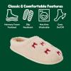 Dearfoams womens Holiday Christmas Gift Fuzzy Cozy Sherpa Novelty House Shoe Slipper(Holiday Gift Bow)