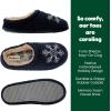 Dearfoams womens Holiday Christmas Gift Fuzzy Cozy Sherpa Novelty House Shoe Slipper(Snowflake)