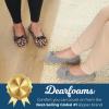 Dearfoams womens Layla Ballerina With Suede Outsole(Black)