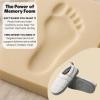 Dearfoams womens Lightweight Memory Foam Easy on Off Fern Closed Back(Grey)