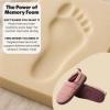 Dearfoams womens Lightweight Memory Foam Easy on Off Fern Closed Back(Mauve)