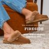 Dearfoams womens Melville Genuine Shearling Scuff(Sand)