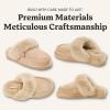 Dearfoams womens Melville Genuine Shearling Scuff(Sand)
