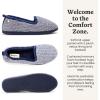 Dearfoams womens Memory Foam Slipper Gifts for Her – Rachel Closed Back House Shoe(Navy Chenille)