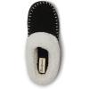 Dearfoams womens Nyla Felted and Plaid Moc Toe Clog(Black)