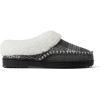 Dearfoams womens Nyla Felted and Plaid Moc Toe Clog(Dark Heather Grey)