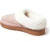 Dearfoams womens Nyla Felted and Plaid Moc Toe Clog(Pale Mauve)