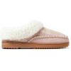 Dearfoams womens Nyla Felted and Plaid Moc Toe Clog(Pale Mauve)