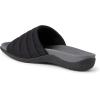 Dearfoams womens Original Comfort Emma Slip on Slide Sandal With Arch Support(Black)