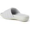 Dearfoams womens Original Comfort Emma Slip on Slide Sandal With Arch Support(Silver)