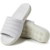 Dearfoams womens Original Comfort Emma Slip on Slide Sandal With Arch Support(Silver)