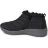 Dearfoams womens Original Comfort Naomi Wedge BootieAnkle Boot(Black)