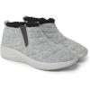 Dearfoams womens Original Comfort Naomi Wedge BootieAnkle Boot(Light Grey)