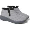 Dearfoams womens Original Comfort Naomi Wedge BootieAnkle Boot(Medium Grey)