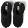 Dearfoams womens Outdoor Whitney Teddy Ankle Boot Slipper(Black)