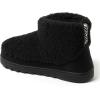 Dearfoams womens Outdoor Whitney Teddy Ankle Boot Slipper(Black)