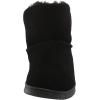 Dearfoams womens Paige Genuine Suede BootieSlipper(Black)