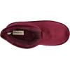 Dearfoams womens Sara Velour BootieSlipper(Shiny Burgundy)